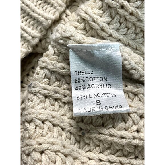 Anthropology Miou Muse Women's Two-Tone Chunky Knit Sweater Black & Beige Small‎ - Picture 4 of 8